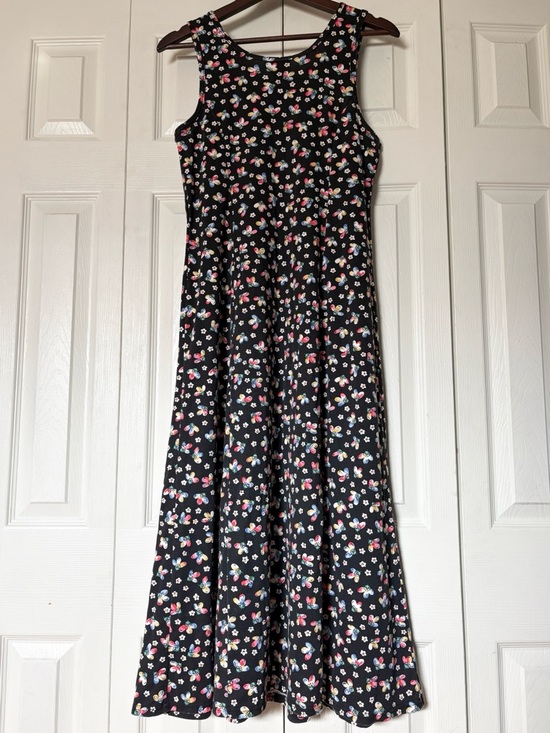 Y2K Vintage No Boundaries Women's Sheath Style Midi Dress Colorful Flower Print - Picture 5 of 12